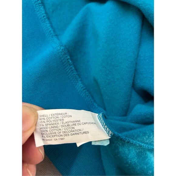 Gap youth large Lg stretch sweatshirt hoodie turquoise rn#54023 - Picture 7 of 7